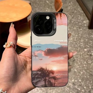 Puesta de sol en el mar Patrón Impresión láser PC duro TPU Funda para teléfono móvil para Iphone X Xr Xs 11 12 13 14 15 16 17 Pro Max Plus - Product Image 5