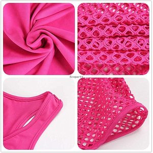 Women Casual Sexy 80s Costumes Fishnet <strong>Neon</strong> Off Shoulder T-Shirt Ecoparty - Product Image 5