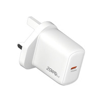 Adaptateur d'alimentation USB-C SKYLIGHT EU US UK PD 20W 5V/1A en matériau PC anti-feu, écologique, certifié MFi, pour écouteurs à charge rapide