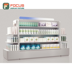 Modern Human Hair Display Counter Glass Top Drawer Shelf Shop Display Counter Cabinet Unit - Product Image 1