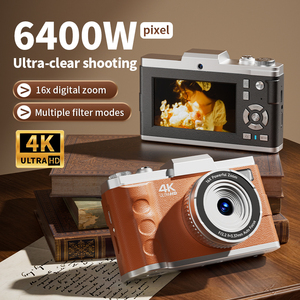 Xu hướng Retro mới siêu rõ ràng máy ảnh kép 4k siêu HD Máy ảnh ghi âm AF tự động tập trung được xây dựng trong Flash cung cấp cho trẻ em cô gái Quà Tặng - Product Image 1