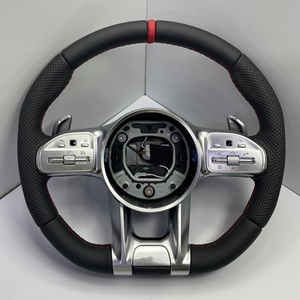 Volante <span class=keywords><strong>Deportivo</strong></span> Negro en Oferta, Volante de Cuero W204 W205 AMG CLA para Mercedes Benz - Product Image 4