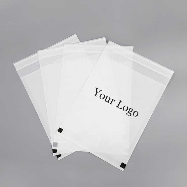 Customized Logo Glassine Paper Bag Large Garment Compostable 30gsm ...