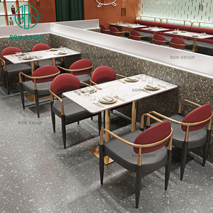 Marmor Coffee Shop Cafe Restaurant Sofa und Stand Sitz möbel Set Tisch Stuhl - Product Image 3