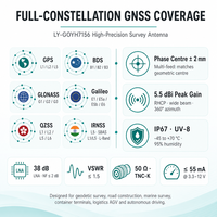 Antenne de topographie GNSS haute précision LY-GOYH7156 GPS GLONASS BDS Galileo QZSS L1 L2 L5 L-Band RTK 5.5dBi IP67