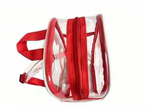 Transparent PVC <b>Waterproof</b> Unisex Solid Color <b>Backpack</b> Zipper Closure Large Capacity Air Cushion Strap Schoolbag for Students - Product Image 6
