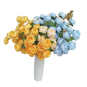 Fleurs artificielles Queyiyi, pivoines délicates à 6 têtes, branche de 30cm à 100cm, accessoires de décoration pour mariage et maison - Product Image 5