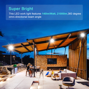 Projecteur LED haute puissance 100W 14000Lm avec crochet, éclairage portable pour chantier, adapté aux zones humides, éclairage intérieur et extérieur. - Product Image 3