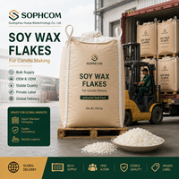 Serpihan Lilin Kedelai untuk Pembuatan Lilin Bahan Grosir Perlengkapan Buatan Tangan Pemasok Pabrik Kerajinan Ekspor Produksi Massal