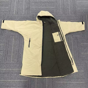 Robe à <span class=keywords><strong>langer</strong></span> doublée <span class=keywords><strong>Sherpa</strong></span> Veste d'hiver imperméable Design personnalisé Parka de bain Vente en gros - Product Image 3