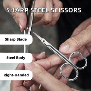 Tijeras de Belleza Multifuncionales de Acero Inoxidable para Uso Doméstico, con Punta Afilada, Diseño para Diestros, Acabado Espejo - Product Image 2