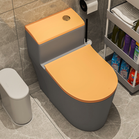 Inodoro de Cerámica de Lujo a Precio Económico, Sanitarios de Alta Gama, Inodoro Gris, Inodoro de Pie para Baño