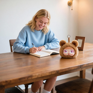 Orsetto di peluche AI con display da 2 pollici, robot intelligente AI portachiavi, 87 lingue, registra la tua voce, giocattolo educativo AI con enciclopedia - Product Image 2