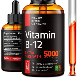 Etiqueta privada Complejo de vitamina B B5 Ácido pantoténico Vitamina <span class=keywords><strong>B1</strong></span> B6 B12 Gotas líquidas 60ml Soporte de energía inmune Mejora el metabolismo - Product Image 5