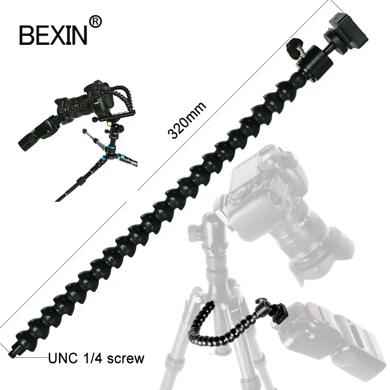 OEM Flexible Clamp Arm Hose Bracket Holder Mount Adapter Neck Tripod Selfie Stick 1/4 Screw For Gopro SJCAM Mijia 4k EKEN Camera