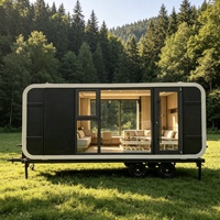 Prêt à être expédié : Maisonnette modulaire préfabriquée de luxe de 40 pieds, certifiée classe 1a, type Apple Cabin Airbnb, pour les stations balnéaires australiennes