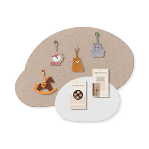 Ensemble de décoration murale en feutre d'art abstrait <span class=keywords><strong>original</strong></span> - <span class=keywords><strong>Collage</strong></span> mural irrégulier minimaliste moderne, personnalisation du logo possible - Product Image 1