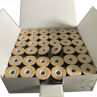 144pcs Benang Bobin Tenun Tinggi 75D/2 100% Poliester Filamen Mercerized Pre Wound Dyed Warna Sesuai Pesanan untuk Sulaman
