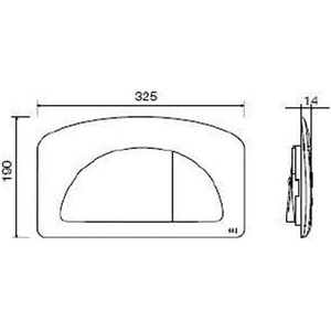 DIAMANTE 2 Plaque de commande blanche à double bouton pour outil de tournage Plaque de commande à double fonction - Product Image 3
