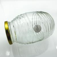 Venta al por mayor, 100 ml200ml350ml730ml, tarro vacío de cristal transparente con forma de abeja, personalizado, envase de miel