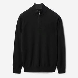 Custom Fashion Half Zipper Sueter Solid Color Plain Knitted Cashmere Maglione Uomo Pullover <b>Winter</b> <b>Jumper</b> Cashmere Sweater <b>Men</b> - Product Image 4