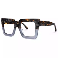 Spécifications vente en gros Design de mode femmes acétate carré vert lunettes cadre épais Con lunettes