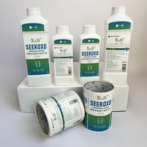 Rollo de papel adhesivo personalizado, Impresión de etiquetas PET de vinilo, diseño de logotipo, pegatinas para alimentos para embalaje de botellas de bebidas - Product Image 1