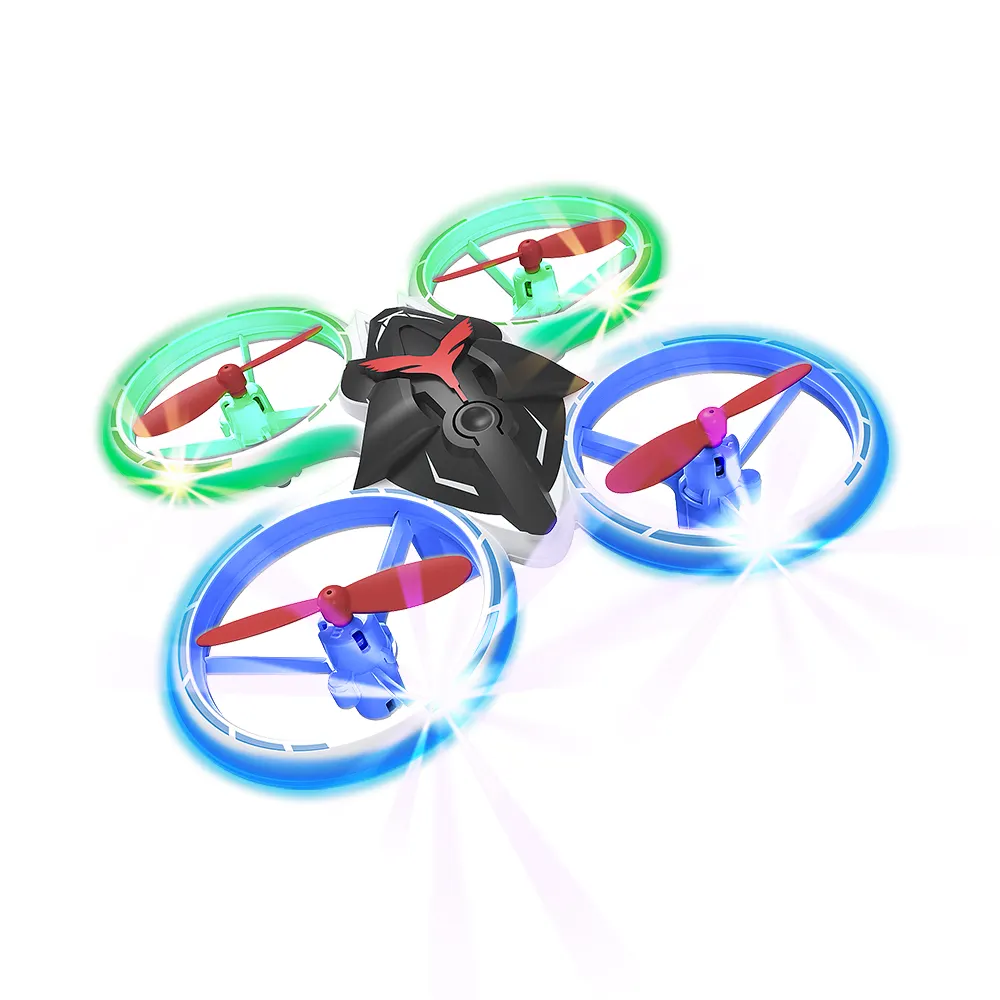 Flytec T22 2.4G 4CH 6 Axis RC Glow Stunt Mini Drone With LED Breathing Night Light Flashing Toys Drone
