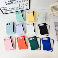 Coque Duo pour iPhone avec protection d'écran avant en verre trempé, sensation de peau, coque de téléphone portable en PC pour iPhone 18 Fold avec stylet