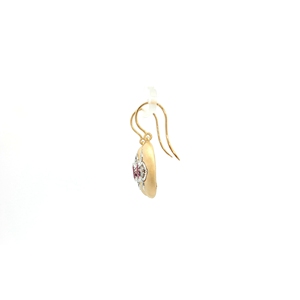 ต่างหูรูปหยดน้ำประดับทับทิมสีแดงทรงวงรีแบบคลาสสิก ต่างหูทรงหยดน้ำสุดหรูหราทำจากทองคำเหลืองขัดเงา โดดเด่นด้วยทับทิมทรงวงรีสีแดงสดใส - Product Image 2