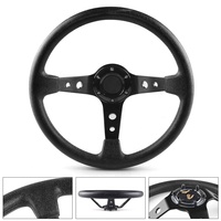 Volant de Direction Universel en Aluminium de 14 Pouces (350 mm) en Cuir PU pour Voiture de Course, Sport et Drift