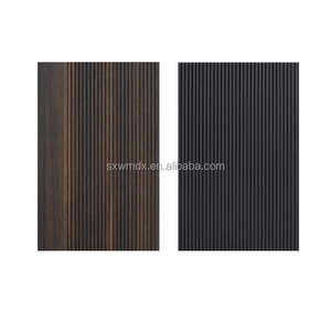 Portes coulissantes modernes en PVC+HDF, écologiques, étanches, pour appartement, hôtel, <span class=keywords><strong>placard</strong></span>, cuisine, salon, cloisons, portes à lattes - Product Image 1