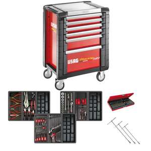 ตู้ลูกกลิ้งสำหรับแข่ง U05198104M usag 519 R6/3V พร้อมชุดอุปกรณ์บำรุงรักษารถยนต์ (150ชิ้น) และดูดูดูดูคาติ - Product Image 2