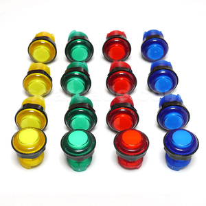 50Pcs Rất Nhiều 5V 12V RGB Chiếu Sáng <span class=keywords><strong>Arcade</strong></span> Trò Chơi Chuyển Đổi LED Nút 7 Màu Sắc 24/ 28Mm BL Nhựa Push <span class=keywords><strong>Button</strong></span> - Product Image 2
