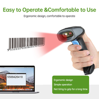 Escáner de Código de Barras Inalámbrico Portátil 2.4G WiFi con Bluetooth, Escáner 1D/2D para Gestión de Inventario y Uso en Supermercados