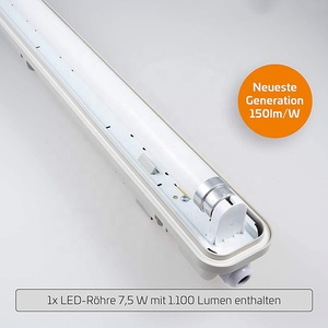 Tube LED Lumière du Jour IP65 Étanche à l'Humidité Lumière Tri-étanche avec Détecteur de Mouvement 7.5W Lampe de Secours Étanche pour Entrepôt - Product Image 2