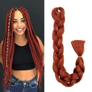 Extensión de cabello trenzado resistente al calor, fibra sintética de ganchillo de 82 pulgadas, 165g, Color puro africano - Product Image 2