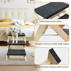 <span class=keywords><strong>Rampe</strong></span> d'escalade <span class=keywords><strong>pour</strong></span> chien, marchepieds <span class=keywords><strong>pour</strong></span> animaux de compagnie, échelle 2-en-1 en bois pliable <span class=keywords><strong>pour</strong></span> chiens et chats, réglable, durable, style simple, vente chaude - Product Image 5