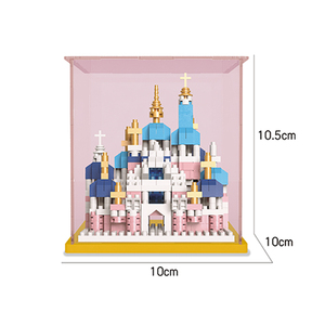 Buena Calidad Niños Regalo Mundo Sueño Parque <span class=keywords><strong>de</strong></span> Atracciones <span class=keywords><strong>Castillo</strong></span> Rosa 3D Mini Diamante Bloques <span class=keywords><strong>de</strong></span> Plástico Casa - Product Image 4