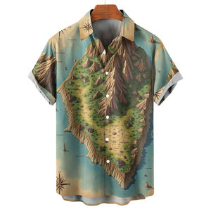 Offre Spéciale Polyester Château Impression Numérique Mode Plage Chemise Boutonnée Séchage Rapide En Plein Air À Manches Courtes Fabricants De Vêtements - Product Image 1