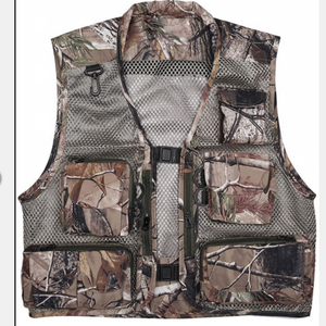 Maglia mimetica personalizzata senza maniche multi tasca pesca caccia fotografia direttore reporter tuta stampa gilet - Product Image 1
