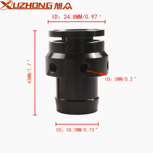 Soupape de décharge externe Xuzhong 24,8 mm ID en aluminium noir pour pièces de turbocompresseur Volkswagen Audi 2.0T - Product Image 1