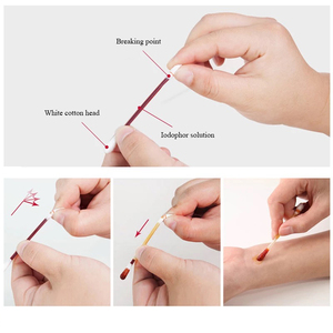 สำลีพันก้านที่เติมแอลกอฮอล์ สำลีพันก้านที่เติมน้ำยาไอโอดีน - Product Image 5