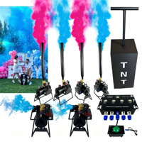 Canon à Confettis Électronique TNT à Télécommande pour Baby Shower, Machine à Poudre Bleue et Rose, Effet Feux d'Artifice, Révélation du Sexe, Accessoire de Fête Fumigène