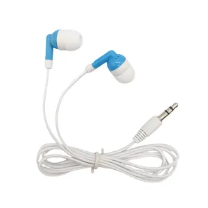 Low Price Cheap Headphones Disposable Earphone Airline Earphone 3.5mm Wired Stereo In-ear Headphones