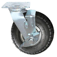 Roue pivotante industrielle gonflable de 10 pouces