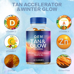 OEM Private Label Factory Price Tanning <strong>Gummies</strong> Skin Tan <strong>Gummies</strong> with <strong>Multivitamins</strong> for <strong>Adults</strong> - Product Image 2