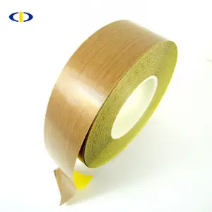 China Suppliers 0.13mm Stock Jumbo Fiberglass PTFE Roll Adhesive Tape Brown with High Quality