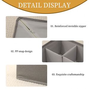 Foldable Underwear <b>Storage</b> <b>Box</b> High Quality Adjustable Compartment <b>Storage</b> <b>Box</b> Drawer Wardrobe Clothes Organizer - Product Image 6