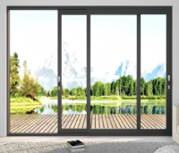 Ventanas y Puertas Corredizas de Aluminio para Villa con Pantalla de Persiana Horizontal de Doble Vidrio Resistente a Huracanes